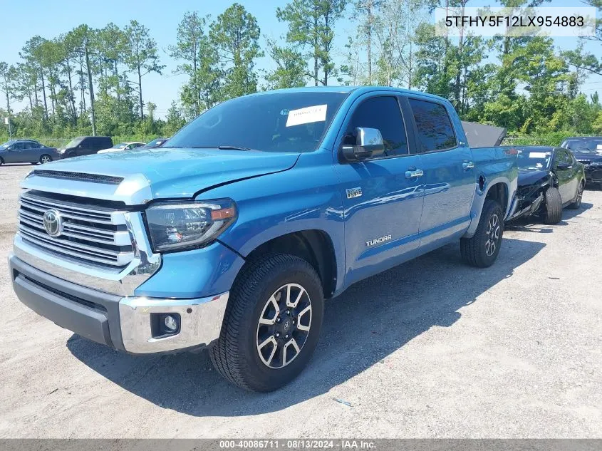 2020 Toyota Tundra Limited VIN: 5TFHY5F12LX954883 Lot: 40086711