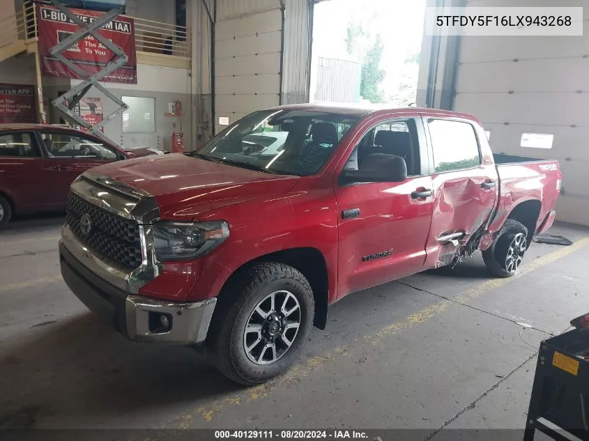 5TFDY5F16LX943268 2020 Toyota Tundra Crewmax Sr5/Crewmax Trd P