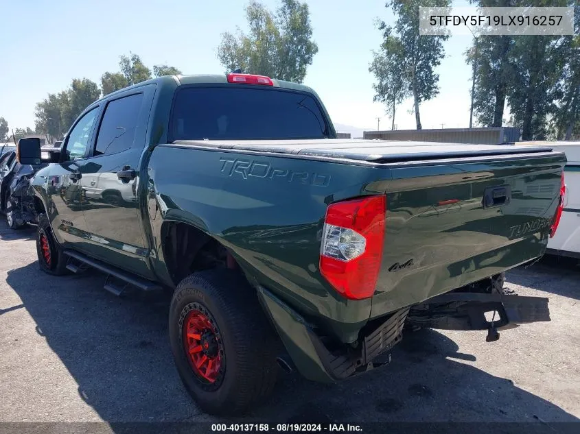 5TFDY5F19LX916257 2020 Toyota Tundra 4Wd Trd Pro