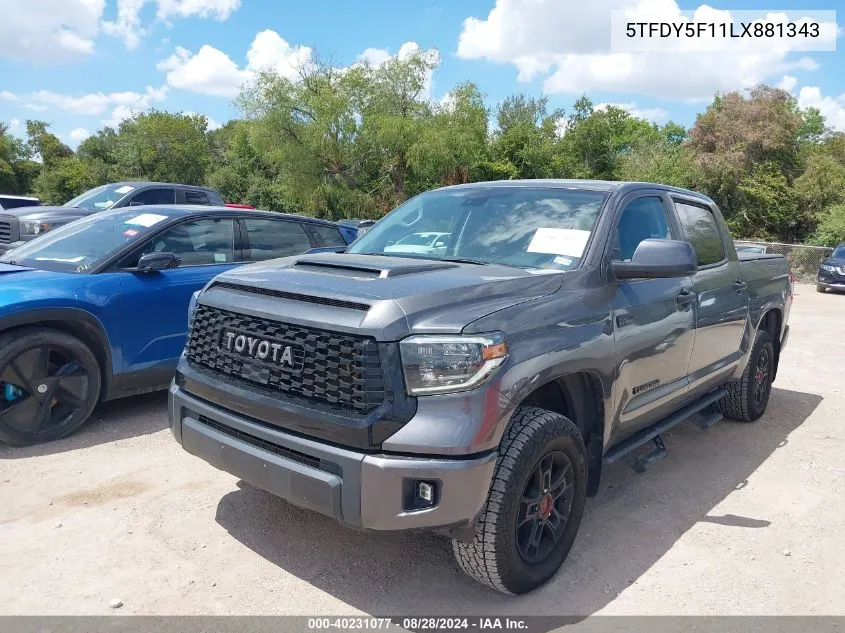 5TFDY5F11LX881343 2020 Toyota Tundra Trd Pro