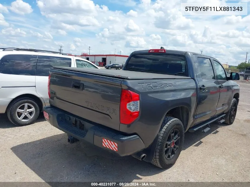 5TFDY5F11LX881343 2020 Toyota Tundra Trd Pro