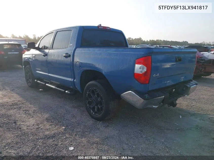 2020 Toyota Tundra Crewmax Sr5/Crewmax Trd P VIN: 5TFDY5F13LX941817 Lot: 40370857