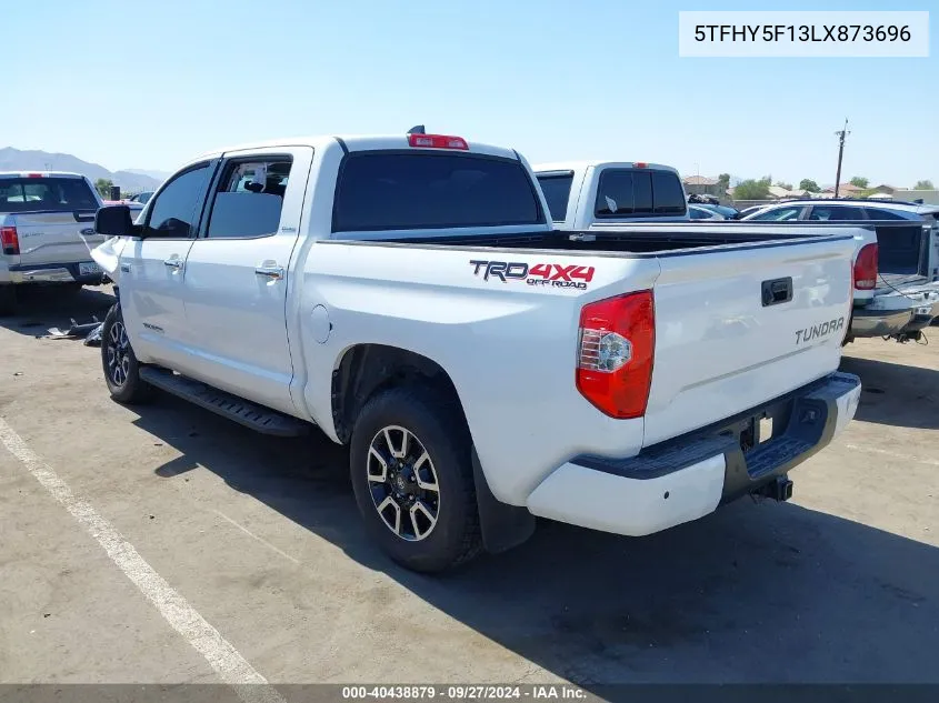 2020 Toyota Tundra 4Wd Limited VIN: 5TFHY5F13LX873696 Lot: 40438879