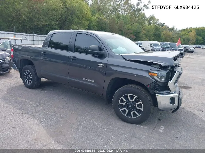 5TFDY5F16LX934425 2020 Toyota Tundra Sr5