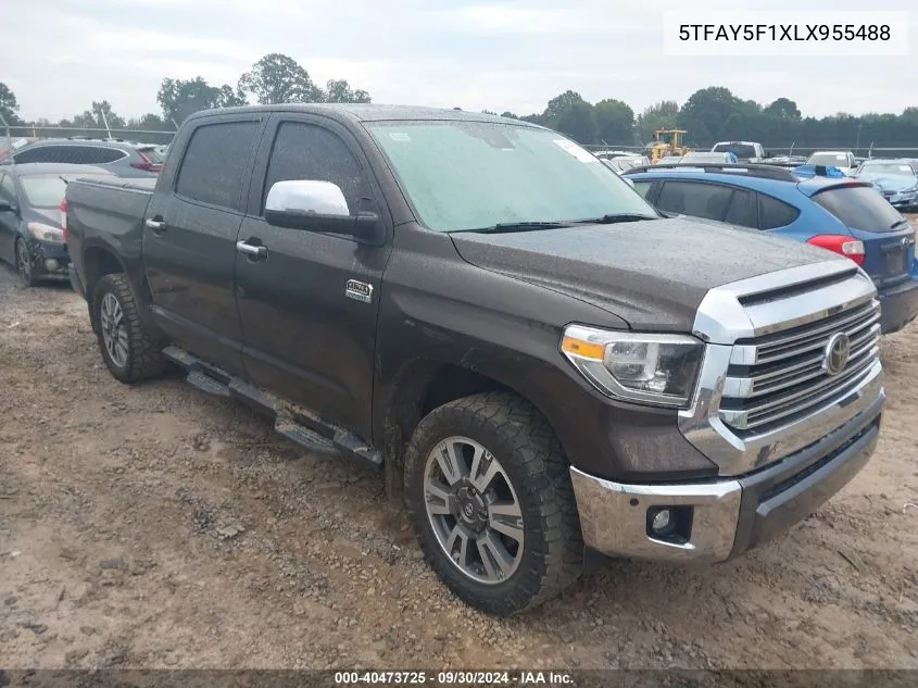 2020 Toyota Tundra 4Wd 1794 Edition VIN: 5TFAY5F1XLX955488 Lot: 40473725