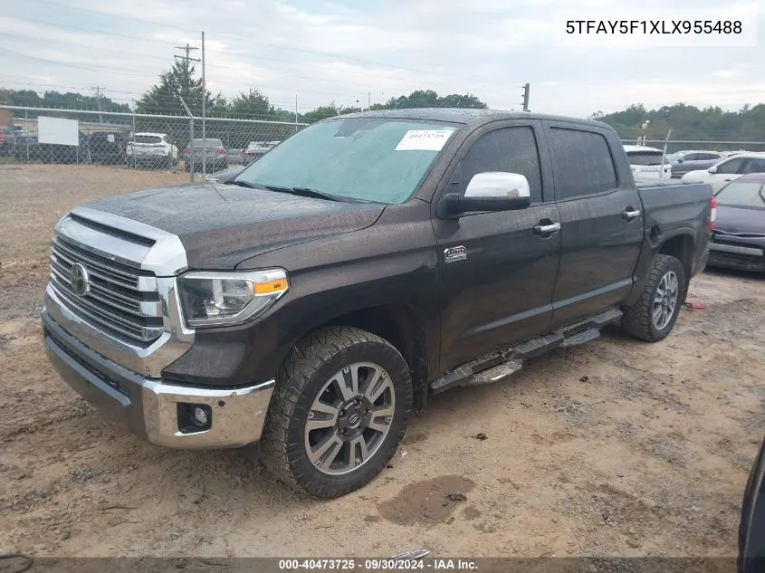 5TFAY5F1XLX955488 2020 Toyota Tundra 4Wd 1794 Edition