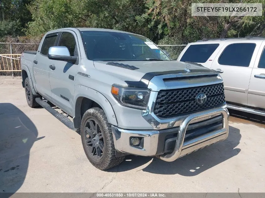 2020 Toyota Tundra Sr5 VIN: 5TFEY5F19LX266172 Lot: 40531850