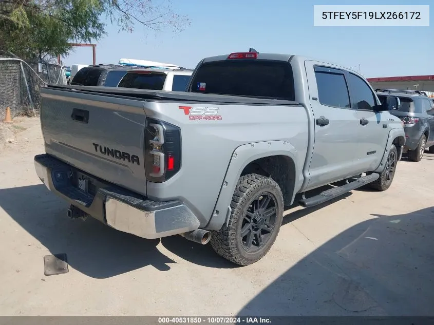 2020 Toyota Tundra Sr5 VIN: 5TFEY5F19LX266172 Lot: 40531850