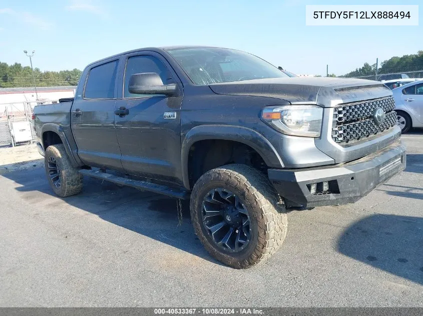 2020 Toyota Tundra 4Wd Crewmax Sr5/Crewmax Trd P VIN: 5TFDY5F12LX888494 Lot: 40533367