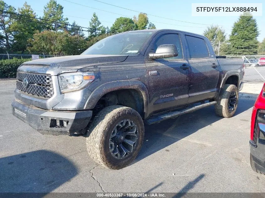 2020 Toyota Tundra 4Wd Crewmax Sr5/Crewmax Trd P VIN: 5TFDY5F12LX888494 Lot: 40533367