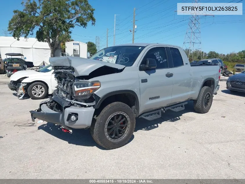 2020 Toyota Tundra Sr5 VIN: 5TFRY5F10LX263825 Lot: 40553415