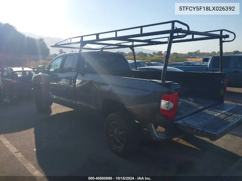 5TFCY5F18LX026392 2020 Toyota Tundra Sr5