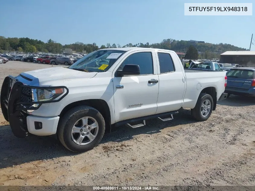 5TFUY5F19LX948318 2020 Toyota Tundra Sr