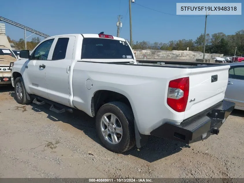 5TFUY5F19LX948318 2020 Toyota Tundra Sr