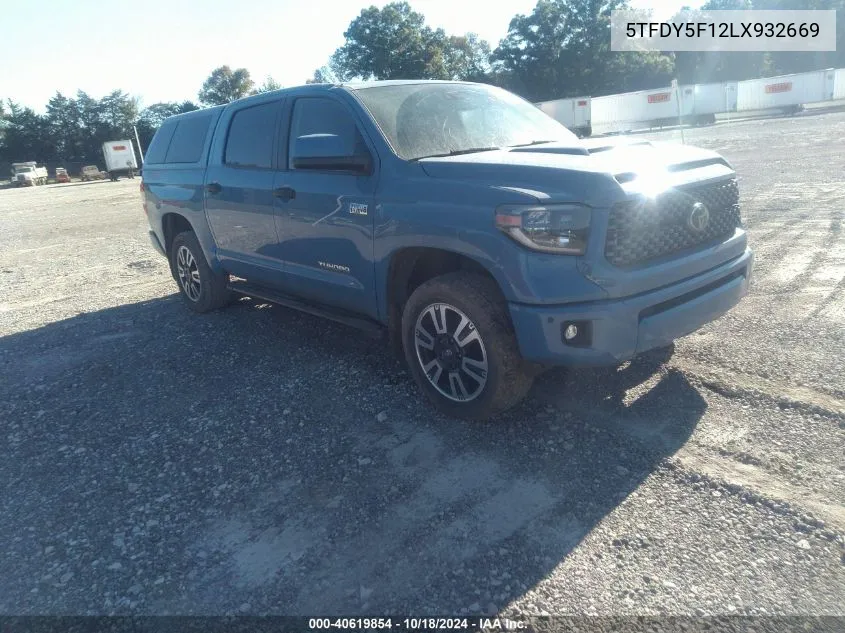 2020 Toyota Tundra Crewmax Sr5/Crewmax Trd Pro VIN: 5TFDY5F12LX932669 Lot: 40619854