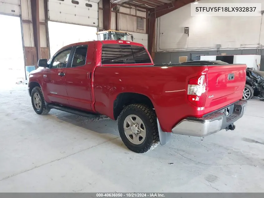 5TFUY5F18LX932837 2020 Toyota Tundra Sr5