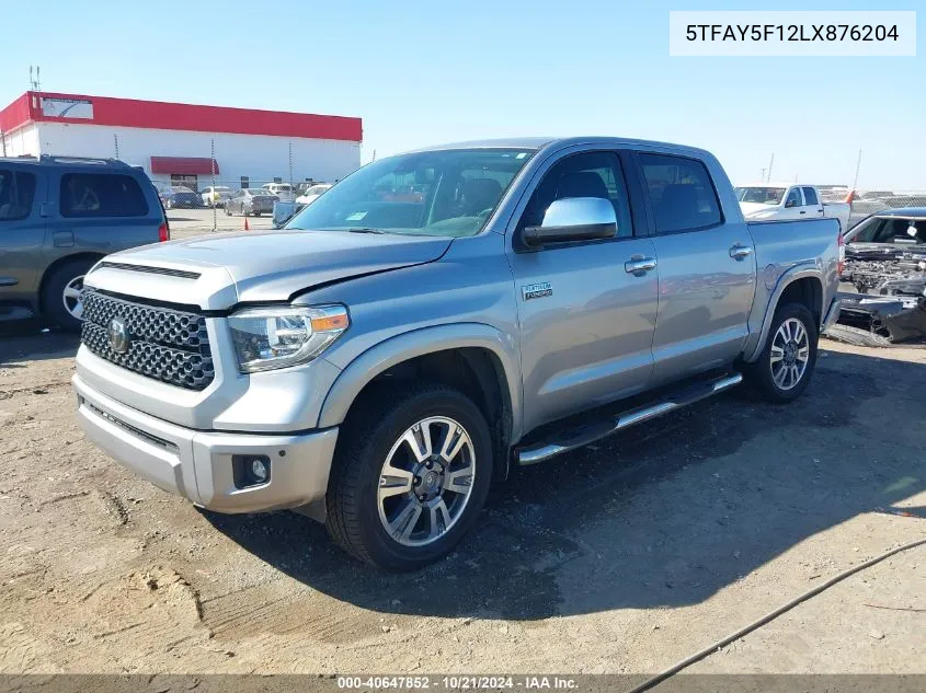 5TFAY5F12LX876204 2020 Toyota Tundra Platinum