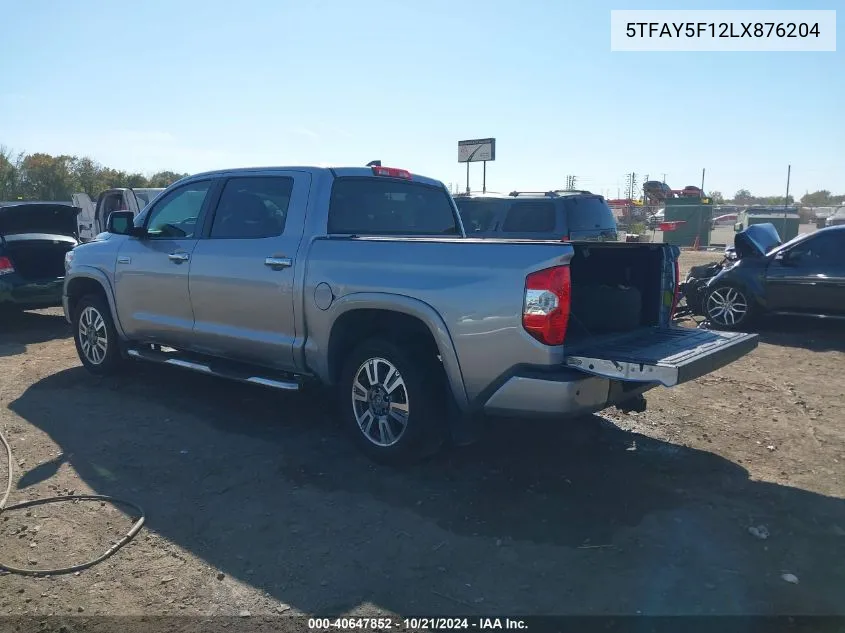 5TFAY5F12LX876204 2020 Toyota Tundra Platinum