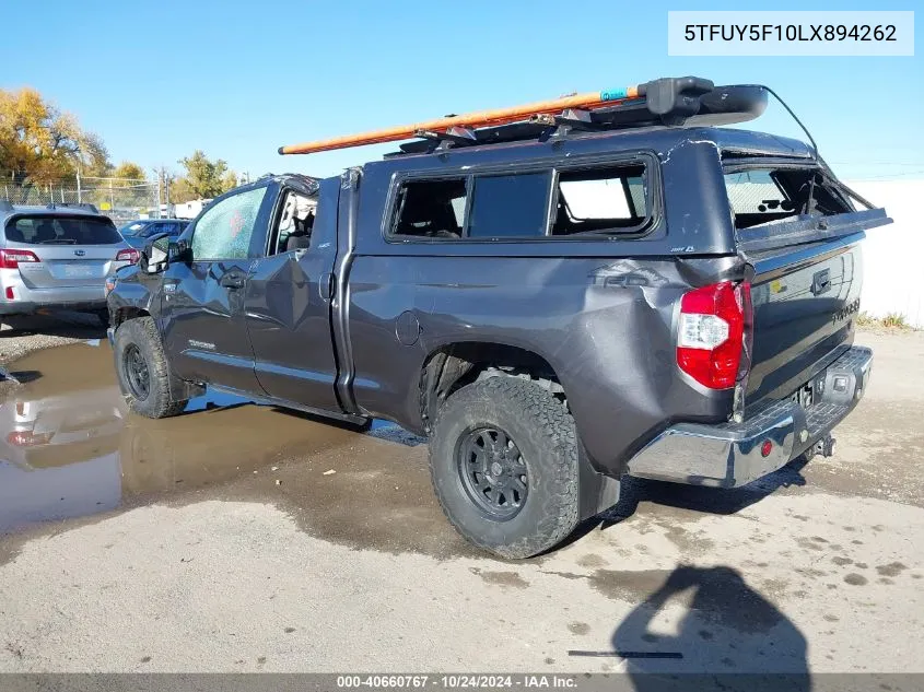 2020 Toyota Tundra Double Cab Sr/Double Cab Sr5/Double Cab Trd Pro VIN: 5TFUY5F10LX894262 Lot: 40660767