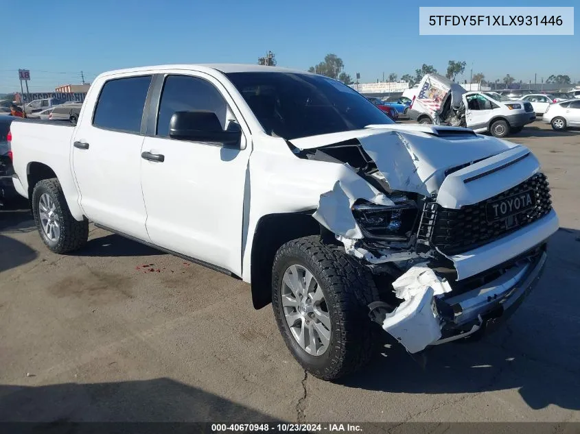 5TFDY5F1XLX931446 2020 Toyota Tundra Sr5