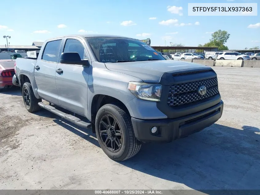 2020 Toyota Tundra Sr5 VIN: 5TFDY5F13LX937363 Lot: 40688007