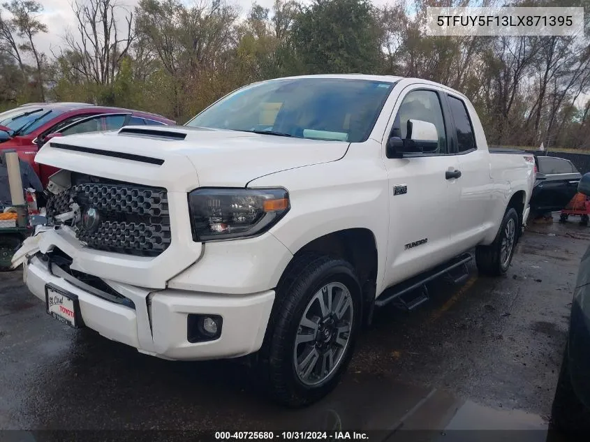 2020 Toyota Tundra Sr5 VIN: 5TFUY5F13LX871395 Lot: 40725680