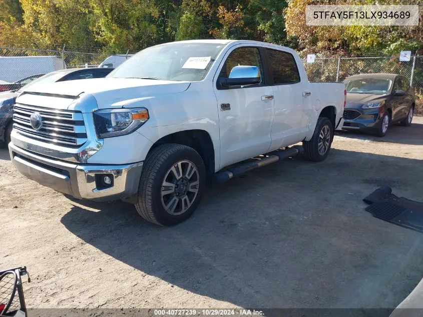 5TFAY5F13LX934689 2020 Toyota Tundra 1794 Edition