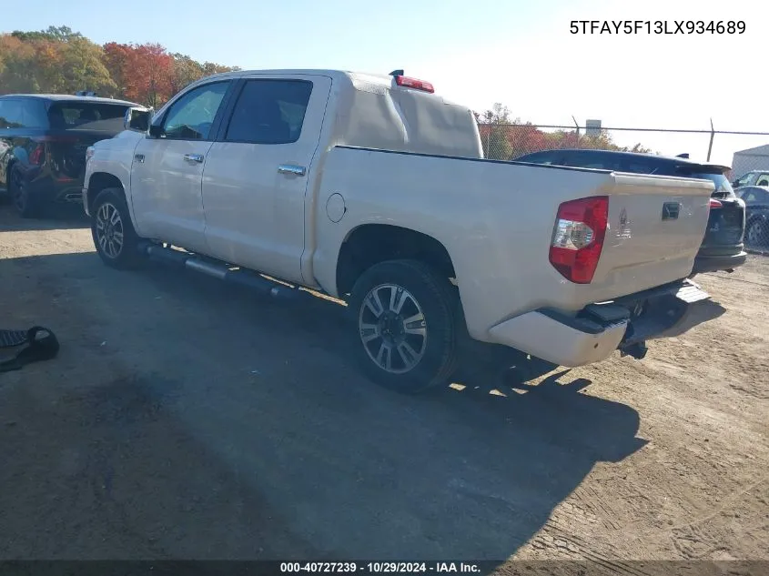 5TFAY5F13LX934689 2020 Toyota Tundra 1794 Edition