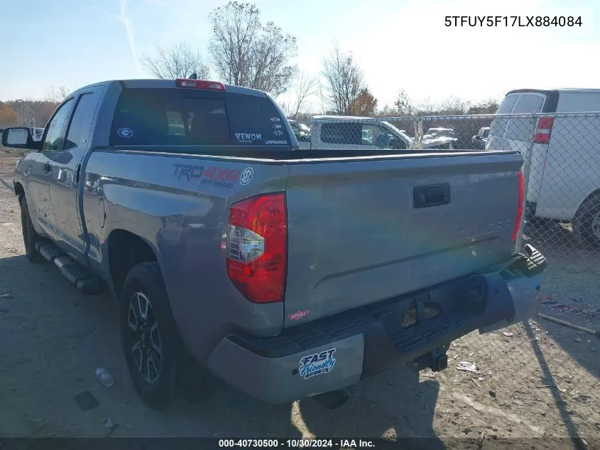 2020 Toyota Tundra Sr5 VIN: 5TFUY5F17LX884084 Lot: 40730500