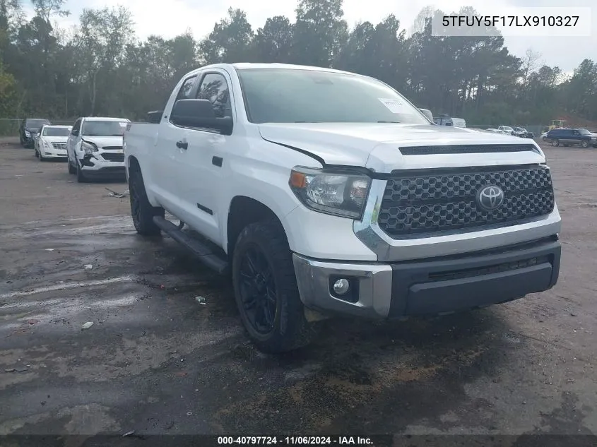 2020 Toyota Tundra Sr5 VIN: 5TFUY5F17LX910327 Lot: 40797724