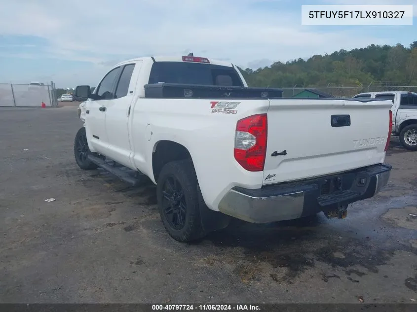 2020 Toyota Tundra Sr5 VIN: 5TFUY5F17LX910327 Lot: 40797724