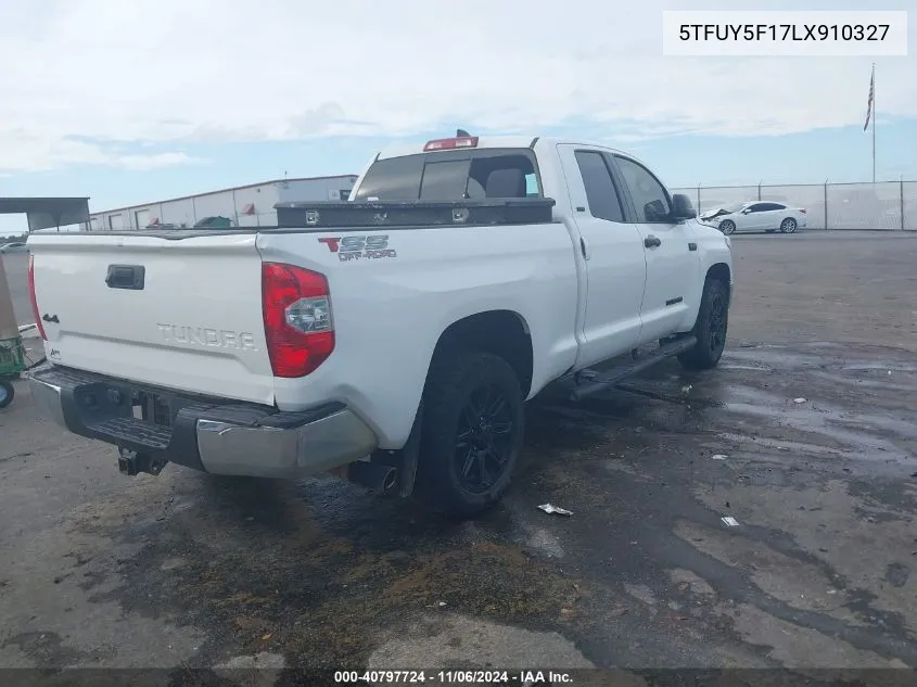 2020 Toyota Tundra Sr5 VIN: 5TFUY5F17LX910327 Lot: 40797724