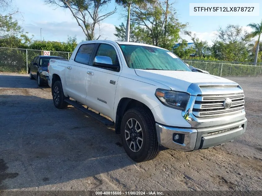 2020 Toyota Tundra Limited VIN: 5TFHY5F12LX878727 Lot: 40815605