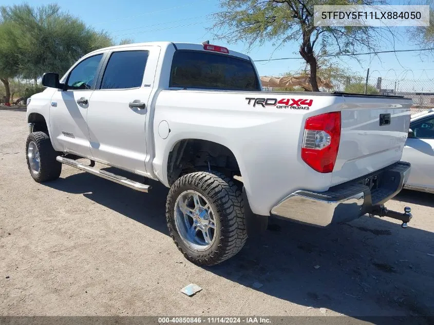 2020 Toyota Tundra Sr5 VIN: 5TFDY5F11LX884050 Lot: 40850846