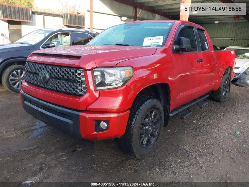 2020 Toyota Tundra Sr5 VIN: 5TFUY5F14LX918658 Lot: 40851558