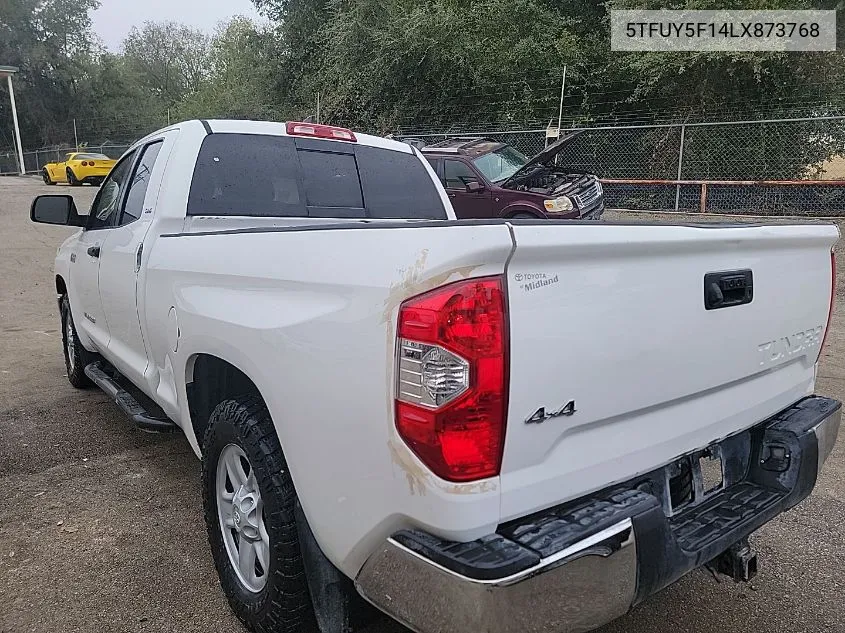 2020 Toyota Tundra Sr5 VIN: 5TFUY5F14LX873768 Lot: 40866189