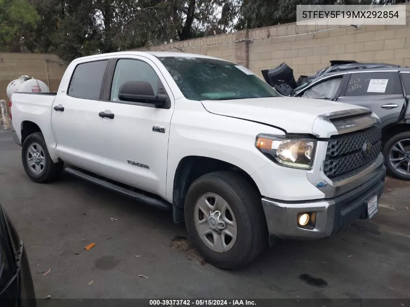 2021 Toyota Tundra Sr5 VIN: 5TFEY5F19MX292854 Lot: 39373742