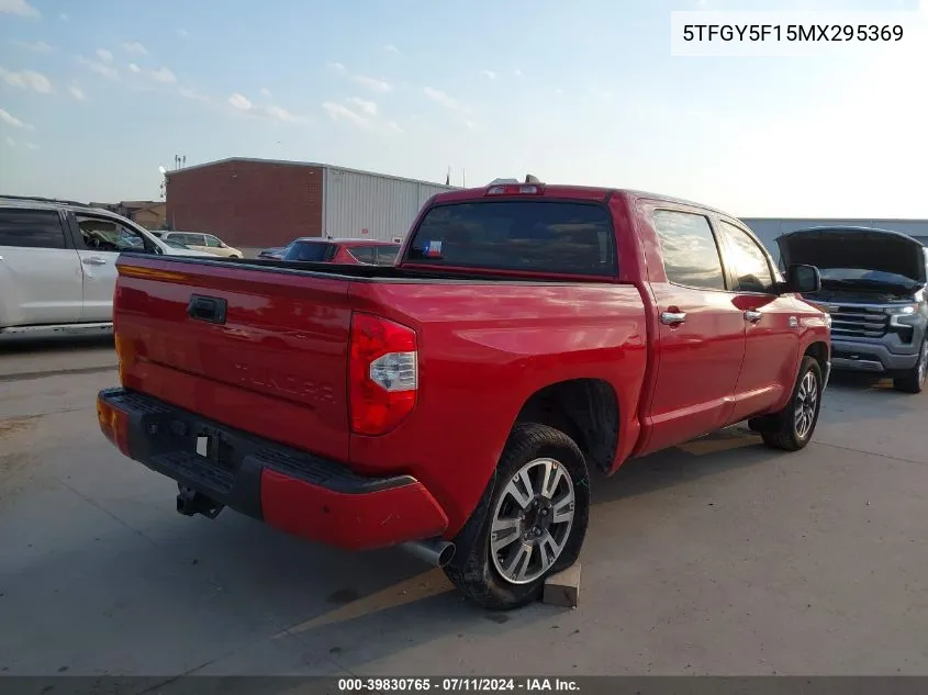 5TFGY5F15MX295369 2021 Toyota Tundra 1794 Edition