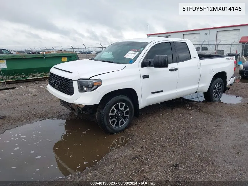 2021 Toyota Tundra Sr5 VIN: 5TFUY5F12MX014146 Lot: 40198323