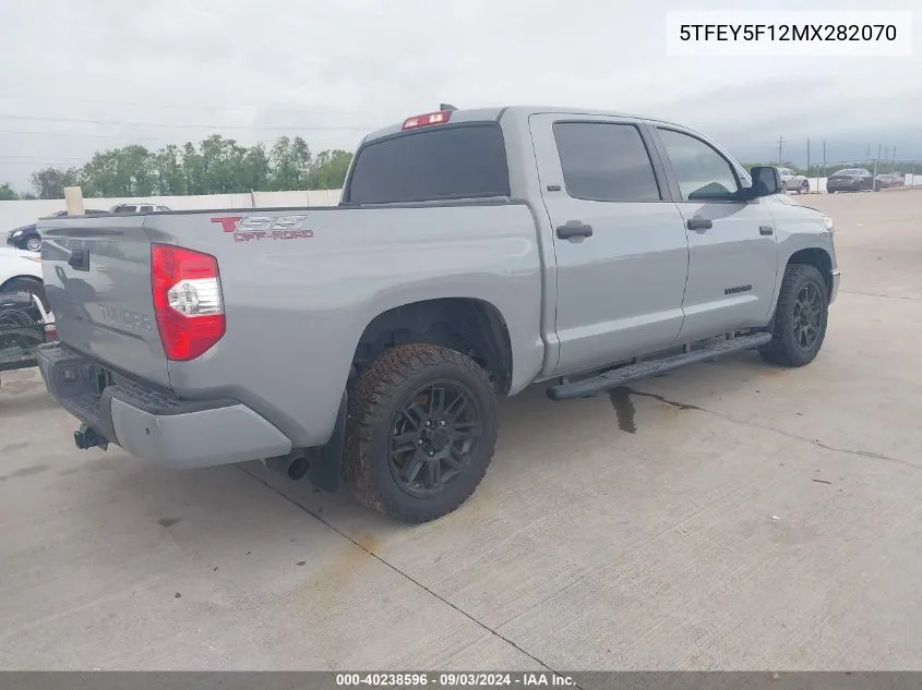 2021 Toyota Tundra Sr5 VIN: 5TFEY5F12MX282070 Lot: 40238596