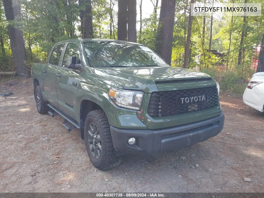 2021 Toyota Tundra Sr5 VIN: 5TFDY5F11MX976163 Lot: 40307735