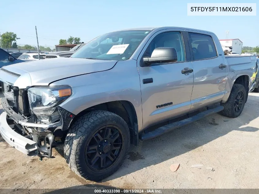 2021 Toyota Tundra Crewmax Sr5/Crewmax Trd P VIN: 5TFDY5F11MX021606 Lot: 40333398