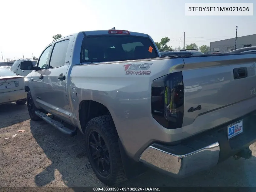 2021 Toyota Tundra Crewmax Sr5/Crewmax Trd P VIN: 5TFDY5F11MX021606 Lot: 40333398