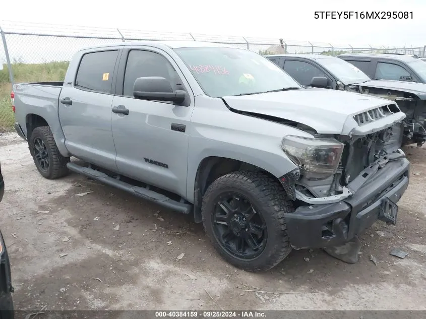 2021 Toyota Tundra Crewmax Sr5 VIN: 5TFEY5F16MX295081 Lot: 40384159