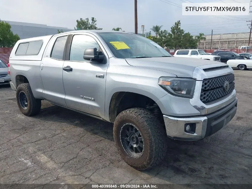 2021 Toyota Tundra Sr5 VIN: 5TFUY5F17MX969816 Lot: 40395845