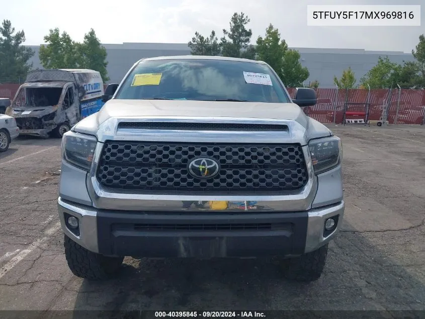 2021 Toyota Tundra Sr5 VIN: 5TFUY5F17MX969816 Lot: 40395845