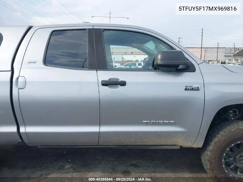 2021 Toyota Tundra Sr5 VIN: 5TFUY5F17MX969816 Lot: 40395845