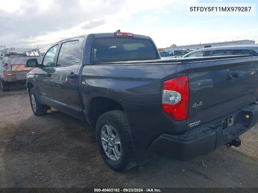 2021 Toyota Tundra Crewmax Sr5/Crewmax Trd P VIN: 5TFDY5F11MX979287 Lot: 40403182