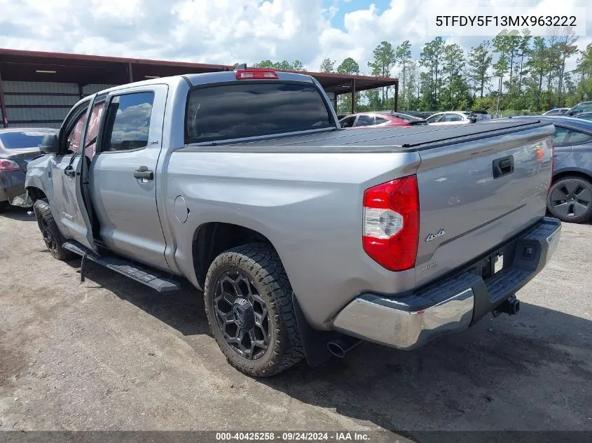 2021 Toyota Tundra Crewmax Sr5/Crewmax Trd P VIN: 5TFDY5F13MX963222 Lot: 40425258