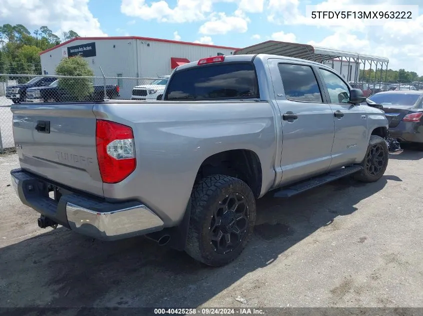 2021 Toyota Tundra Crewmax Sr5/Crewmax Trd P VIN: 5TFDY5F13MX963222 Lot: 40425258